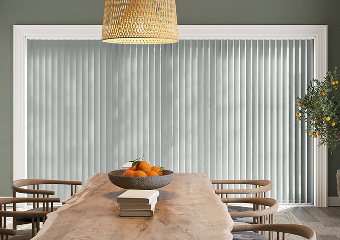 Trinity (FR Blackout), Heron Grey - Vertical Blind - Image 3